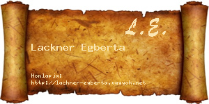 Lackner Egberta névjegykártya